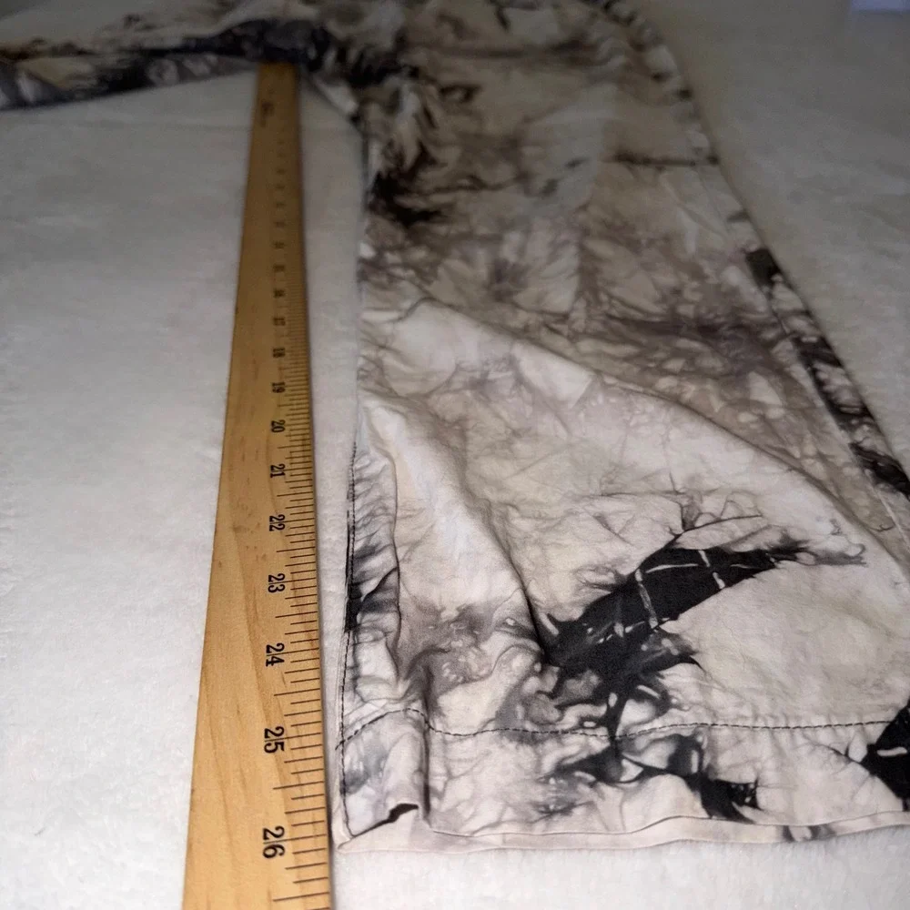 Cabi Tie Dye Joggers Pants Black White Gray Waistband 5075 Womens Medium